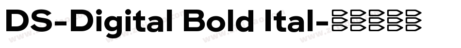 DS-Digital Bold Ital字体转换